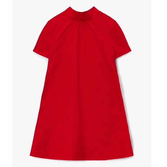 NWT Staud Mini Ilana Dress in Poinsettia Red Grosgrain - Picture 6 of 7